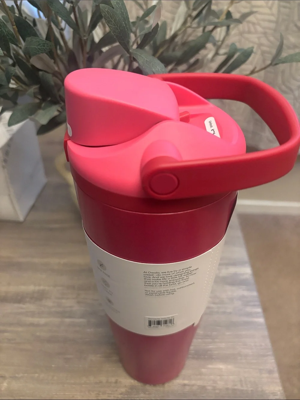 Owala Leak-Proof Travel Bottle with Built-In Straw - Pink
